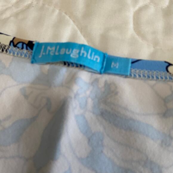 J. McLaughlin Catalina Cloth Floral Top Women's Size Medium Preppy Work Artsy - Picture 7 of 8